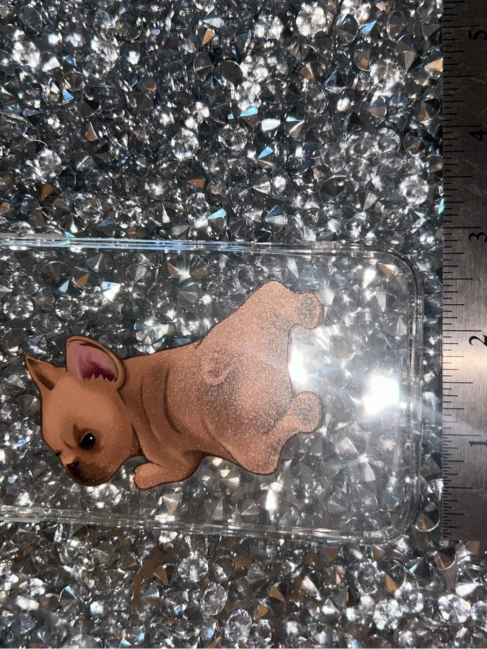 iPhone X/XS Back Case Clear Transparent Brown 3D Dog Cartoon Lightweight